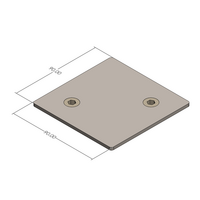 60-030-5 MODULAR SOLUTIONS ALUMINUM END CAP 90MM X 90MM W/HARDWARE